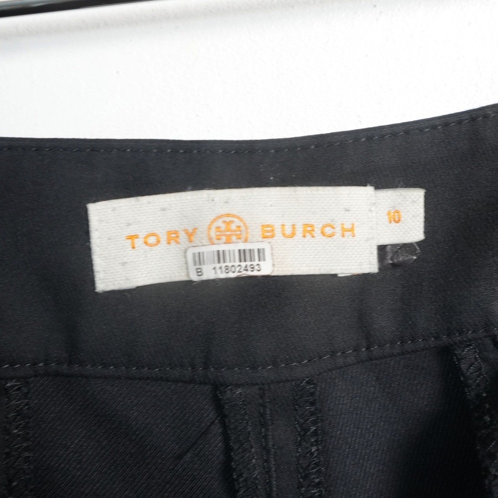 Tory Burch Dress Pants Womens 10 Black Side Zip Slim Tapered Office Professional - Picture 8 of 11